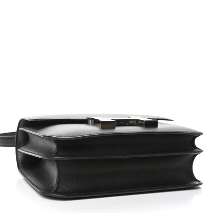 Hermes Grained Monsieur Lizard Constance 24 Black Ombre 3 of 4