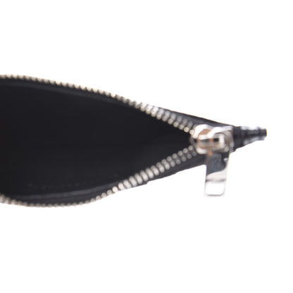 Saint Laurent Calfskin Crocodile Embossed 5 Fragments Zip Pouch Card Holder Black 5 of 7
