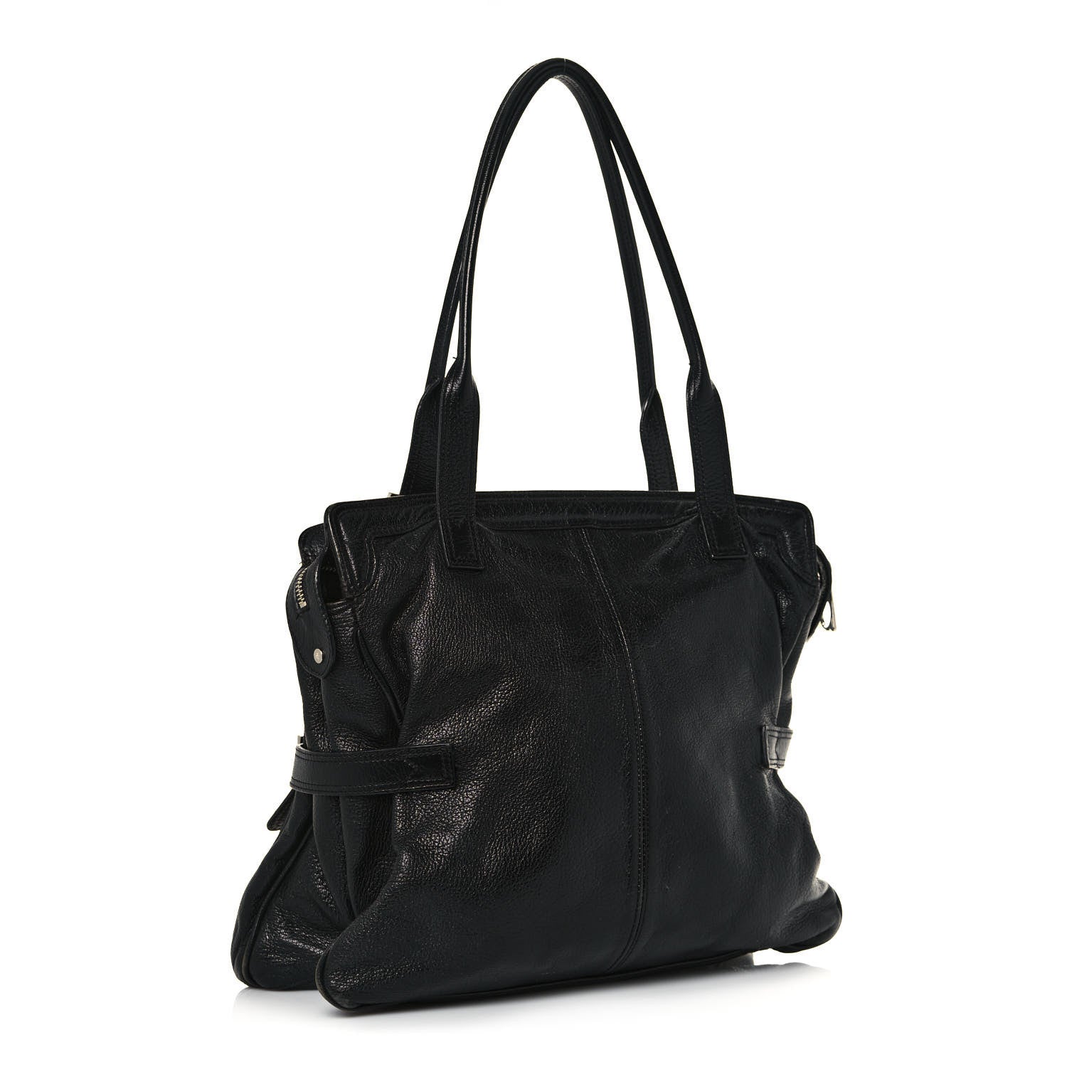 Mulberry Stone Polished Goatskin Maggie Shoulder Bag Black 3 of 19