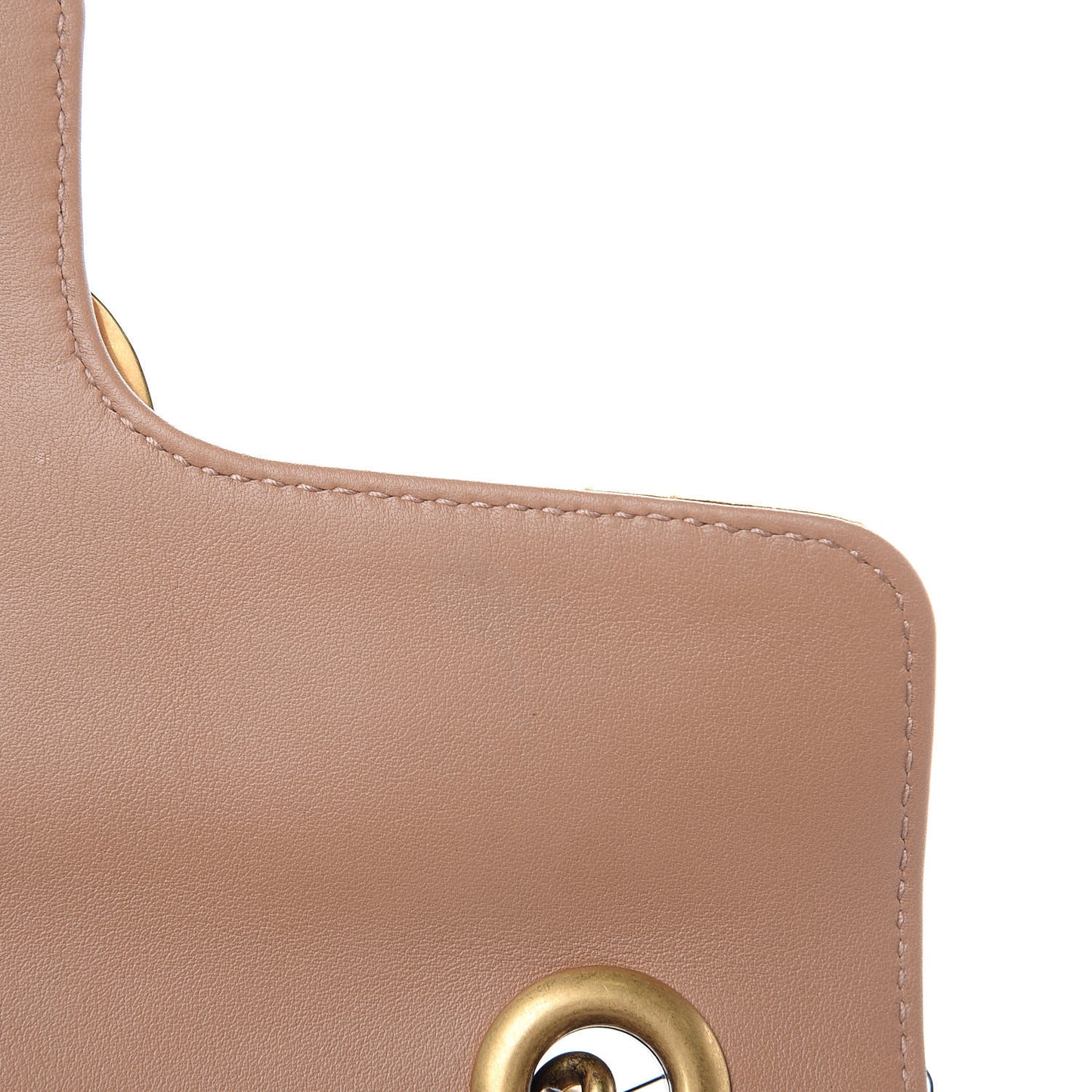 Metallic Calfskin Matelasse Studded Mini Pearly GG Marmont Shoulder Bag Gold