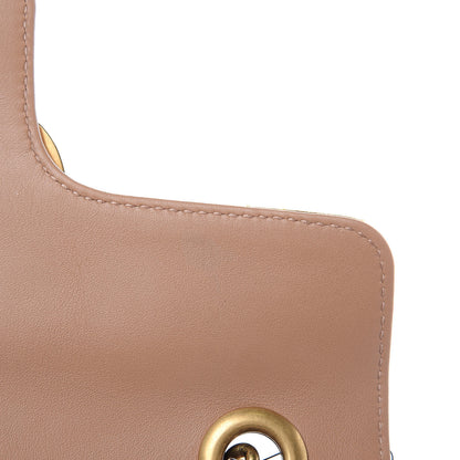 Gucci Metallic Calfskin Matelasse Studded Mini Pearly GG Marmont Shoulder Bag Gold 10 of 10