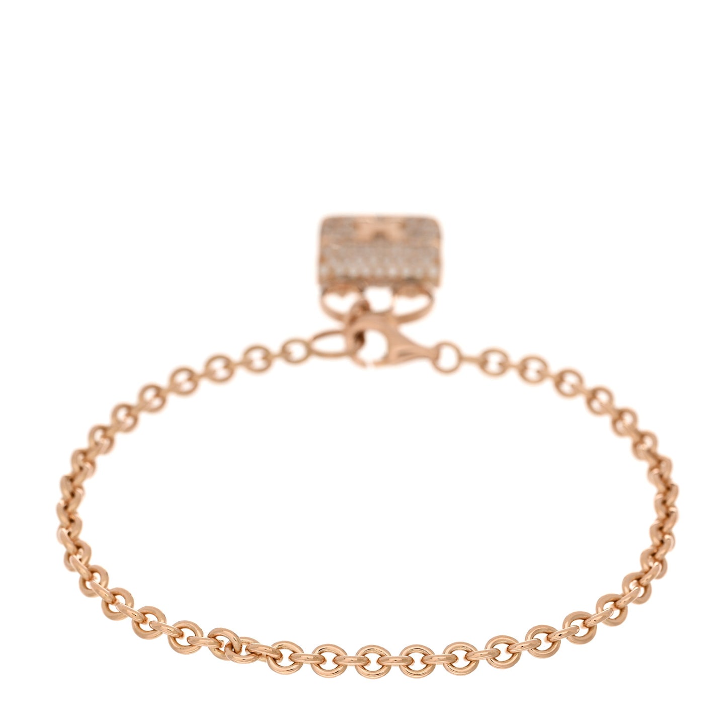 18K Rose Gold Diamond Constance Amulettes Pave Bracelet ST