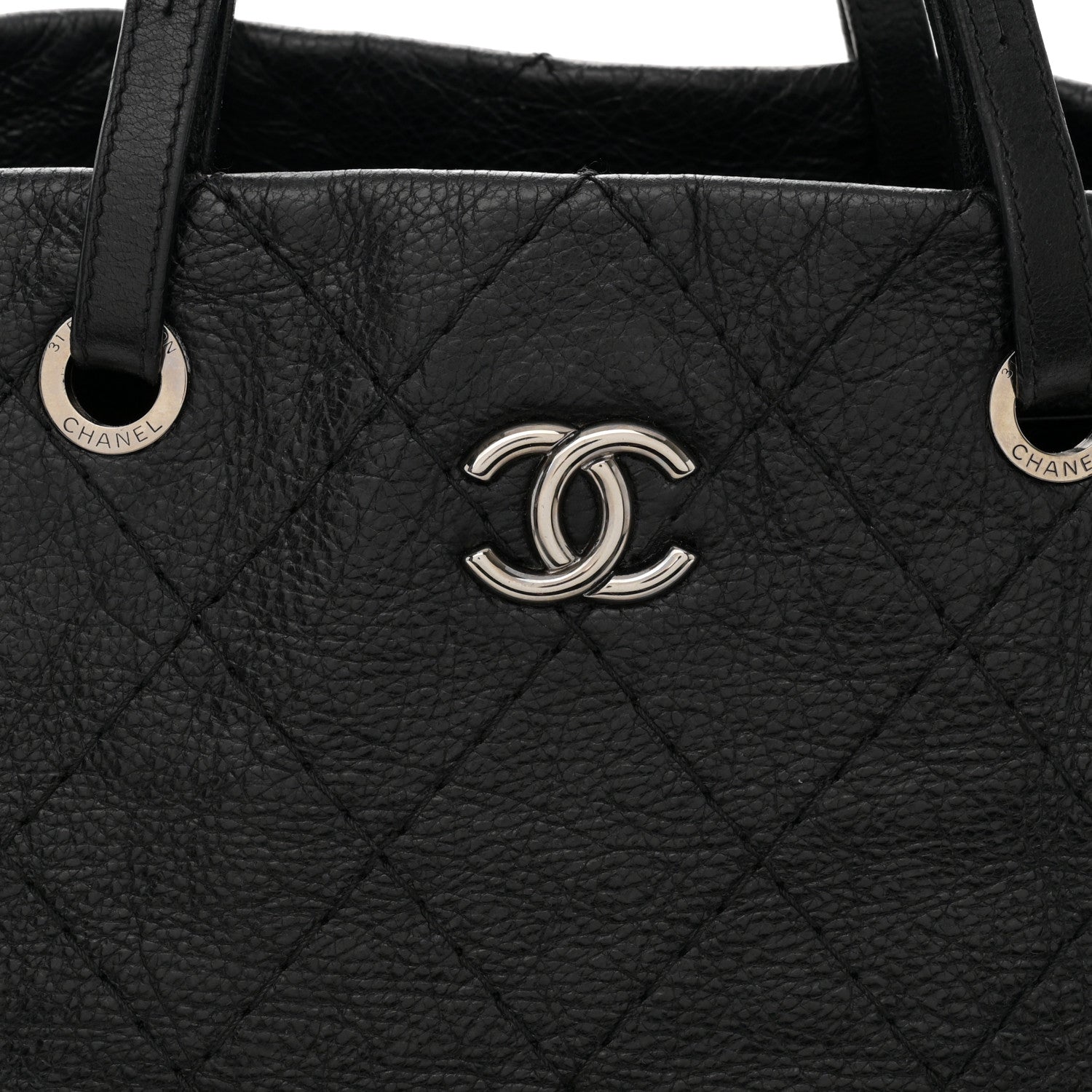 Chanel Glazed Calfskin Large On the Road Zip Tote Black 9 of 11