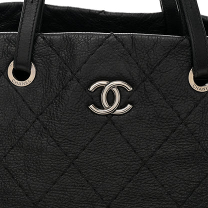 Chanel Glazed Calfskin Large On the Road Zip Tote Black 9 of 11