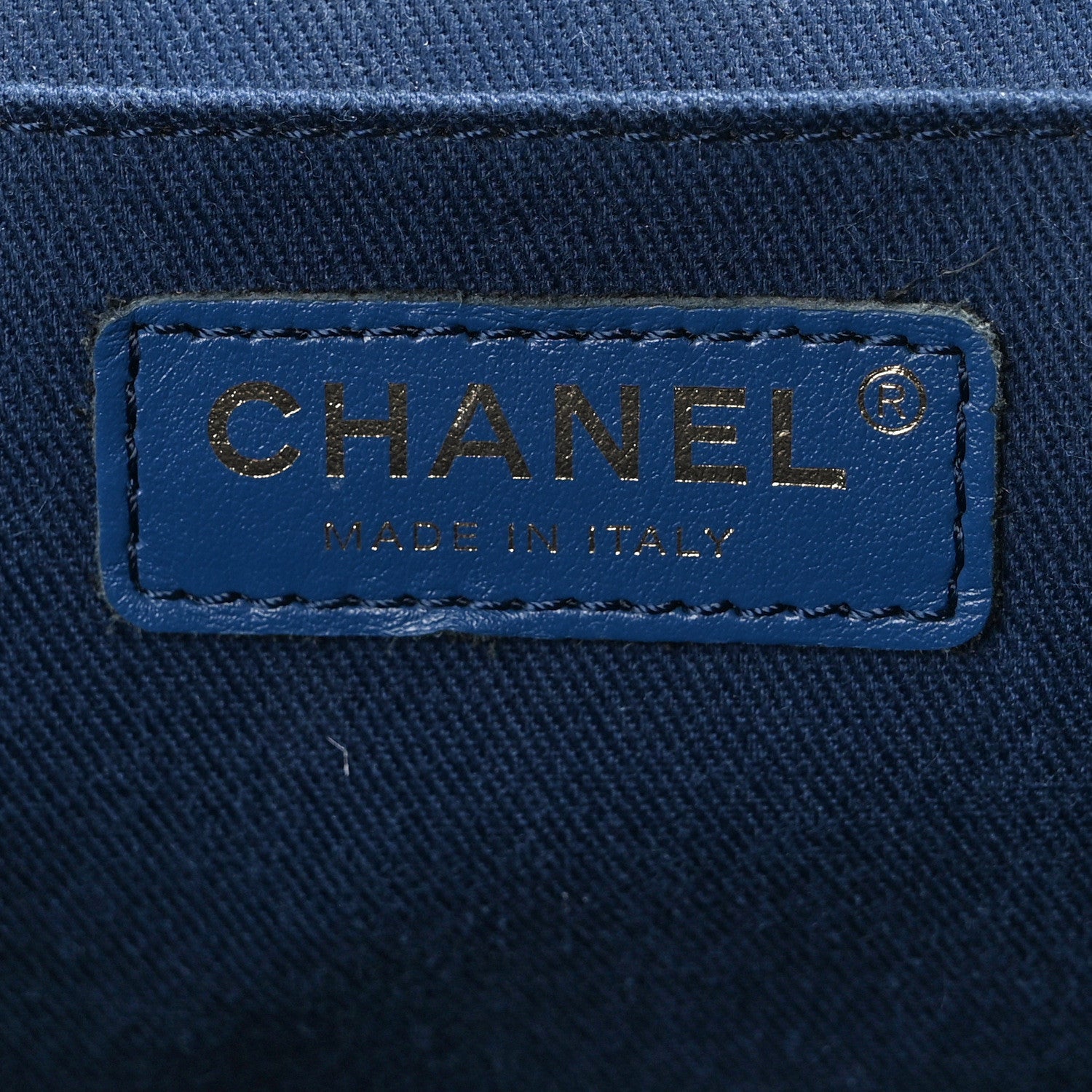 Chanel Denim Quilted Denim Trip Vanity Cosmetic Case Blue 6 of 14