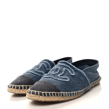 Chanel Canvas CC Espadrilles 36 Navy Black 3 of 8