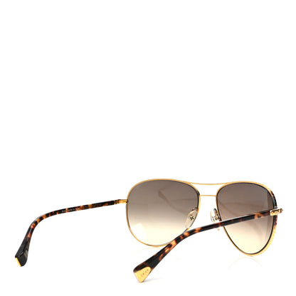 Louis Vuitton Conspiration Pilote Sunglasses Z0164U Gold 4 of 5