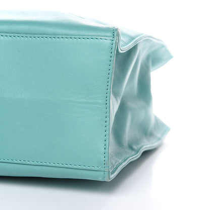 Chanel Lambskin CC Stitched Tote Turquoise 21 of 21