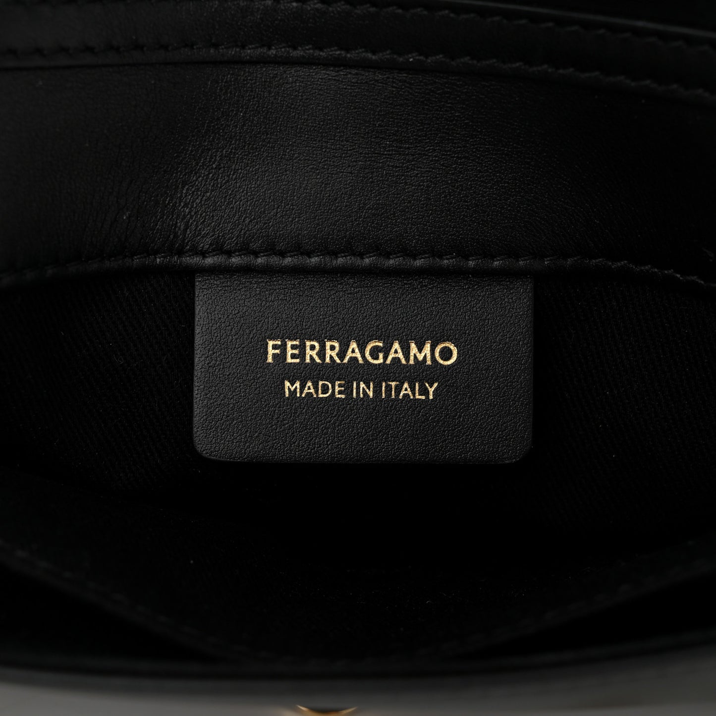 Calfskin Archive Gancini Flap Crossbody Black