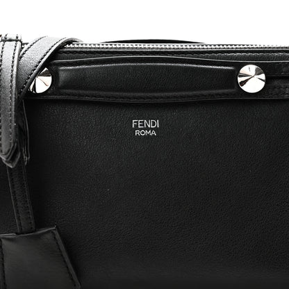 Fendi Shiny Nappa Crystal Croc Tail Mini By The Way Boston Bag Black Smoky Quartz 8 of 10