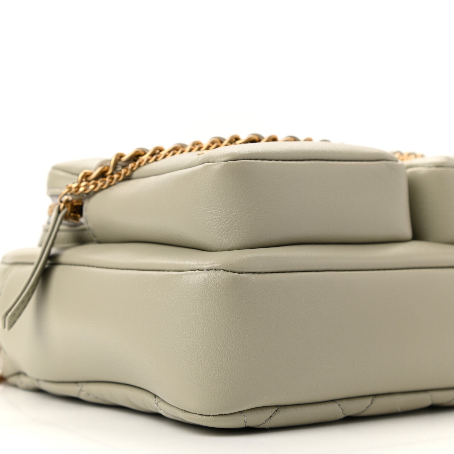 Chanel Calfskin Quilted Small Camera Case Grey 9 of 10