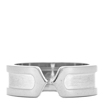 Cartier 18K White Gold 6.5mm C De Cartier Ring 51 5.75 1 of 4