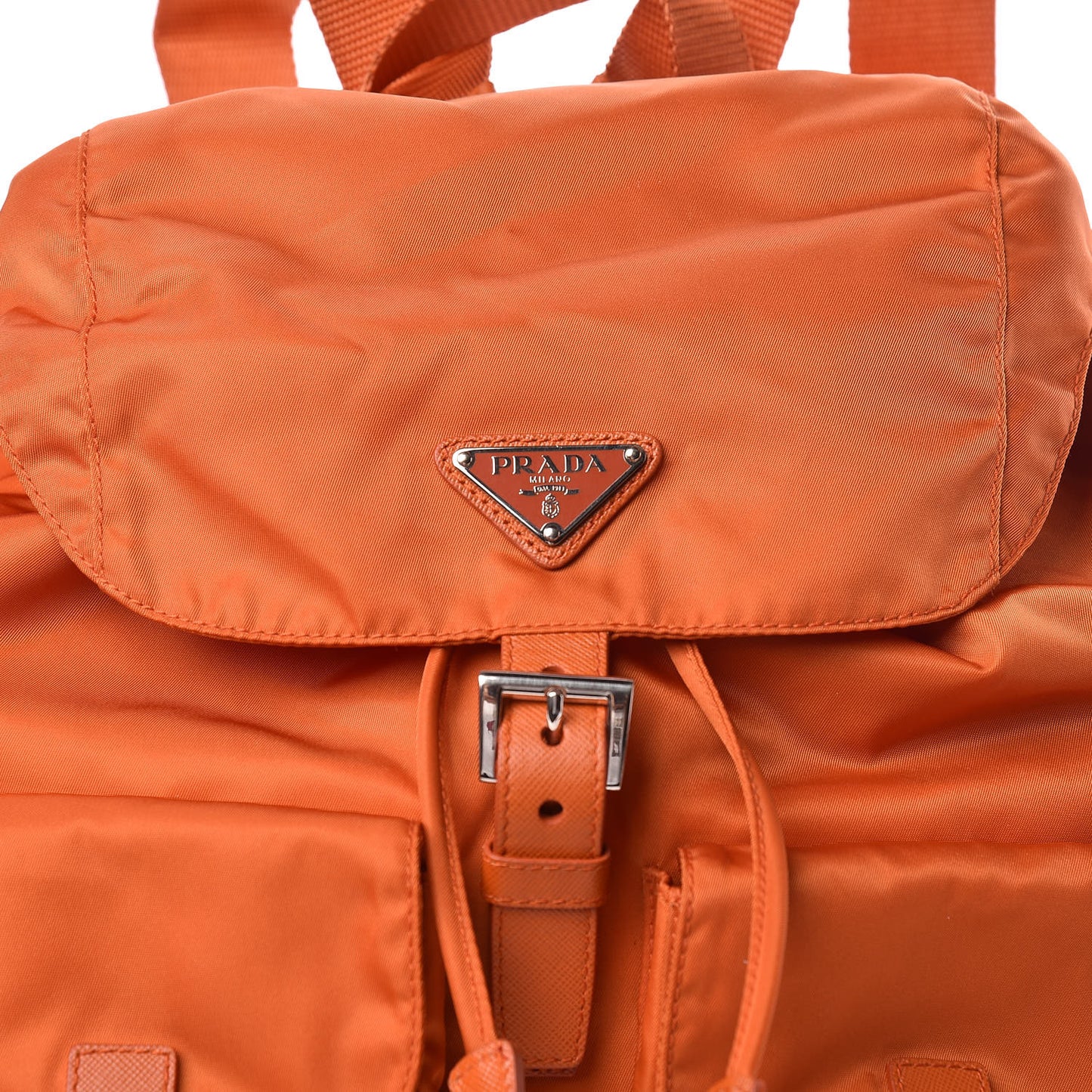 Tessuto Nylon Saffiano Vela Backpack Papaya