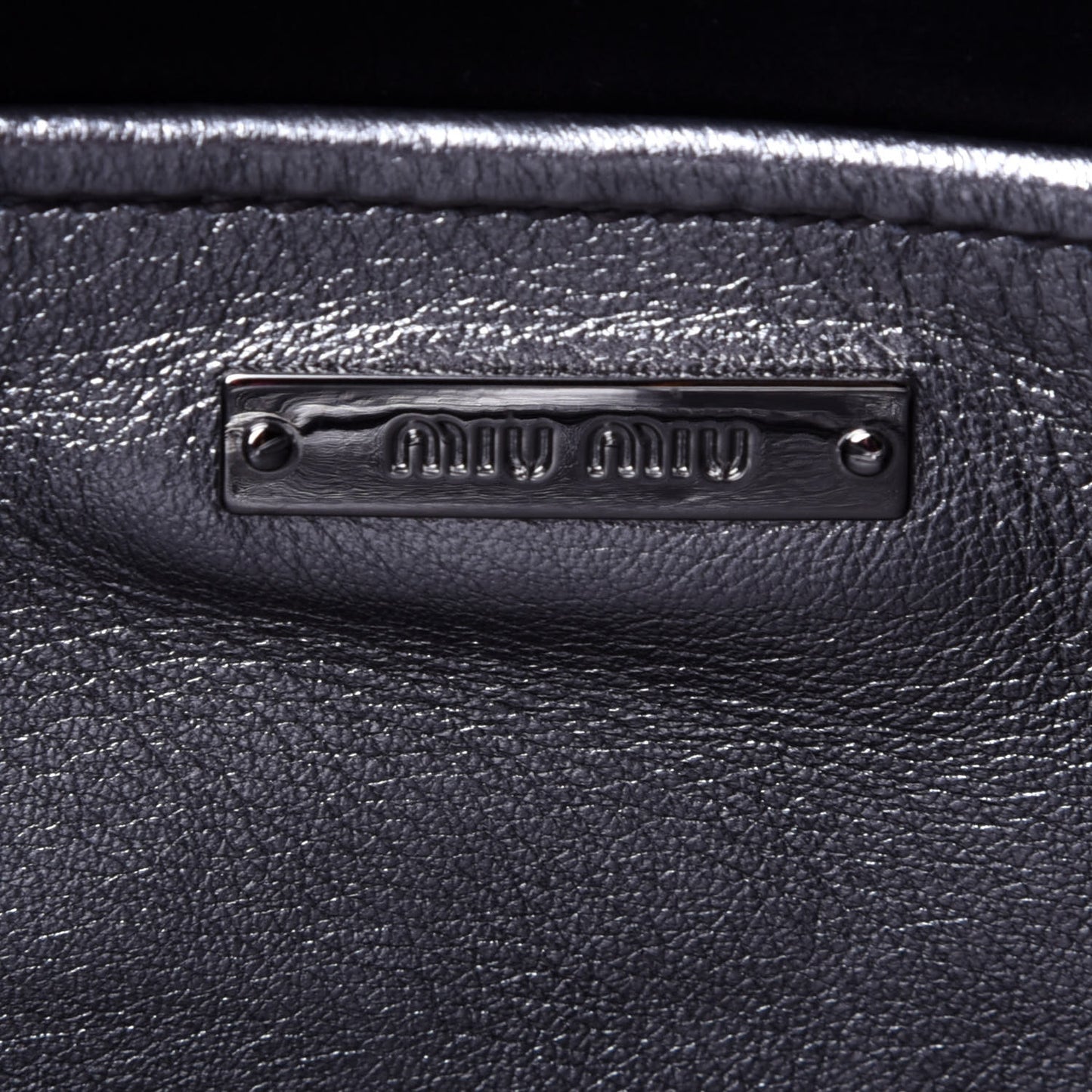 Metallic Nappa Matelasse Crossbody Clutch Cromo