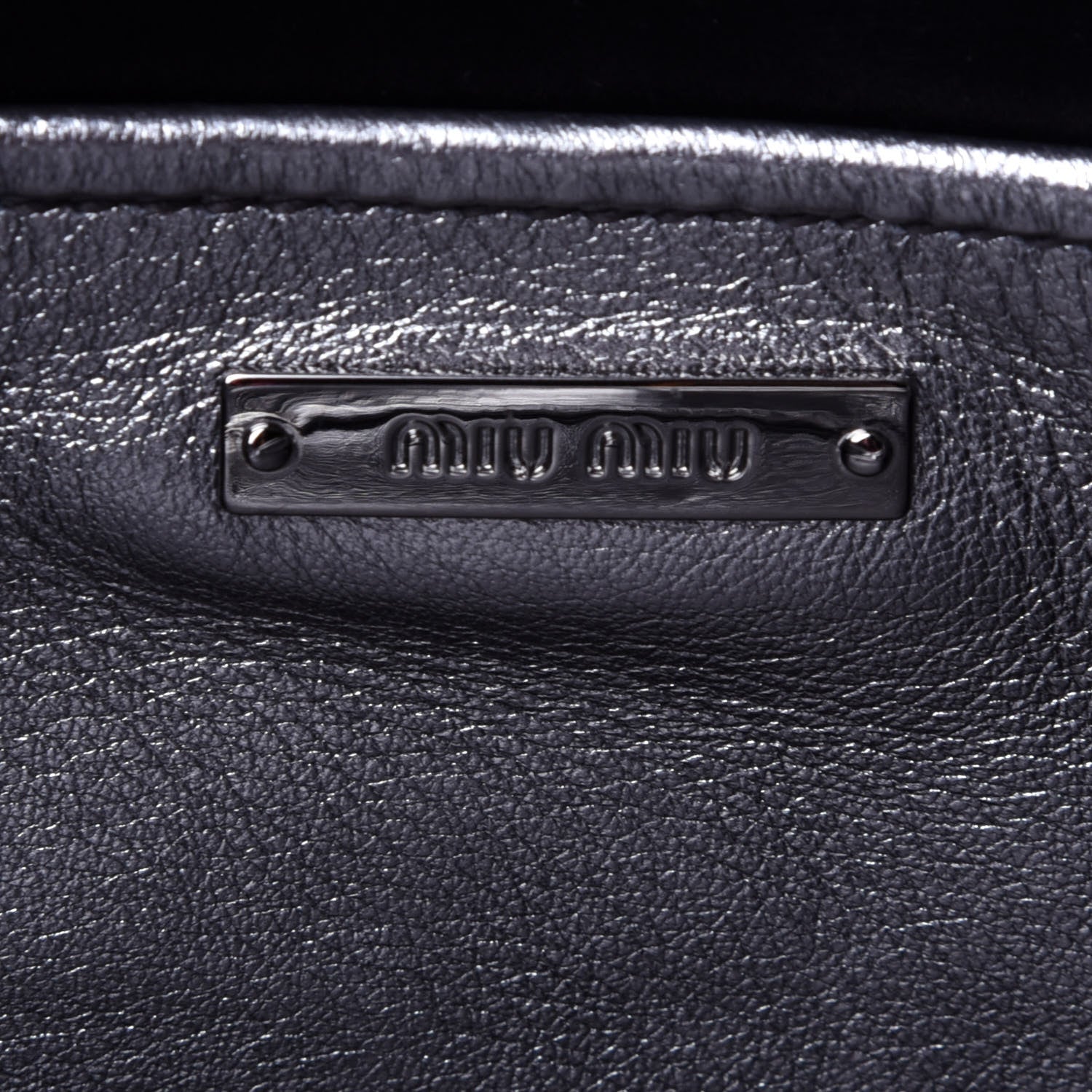 Miu Miu Metallic Nappa Matelasse Crossbody Clutch Cromo 8 of 10