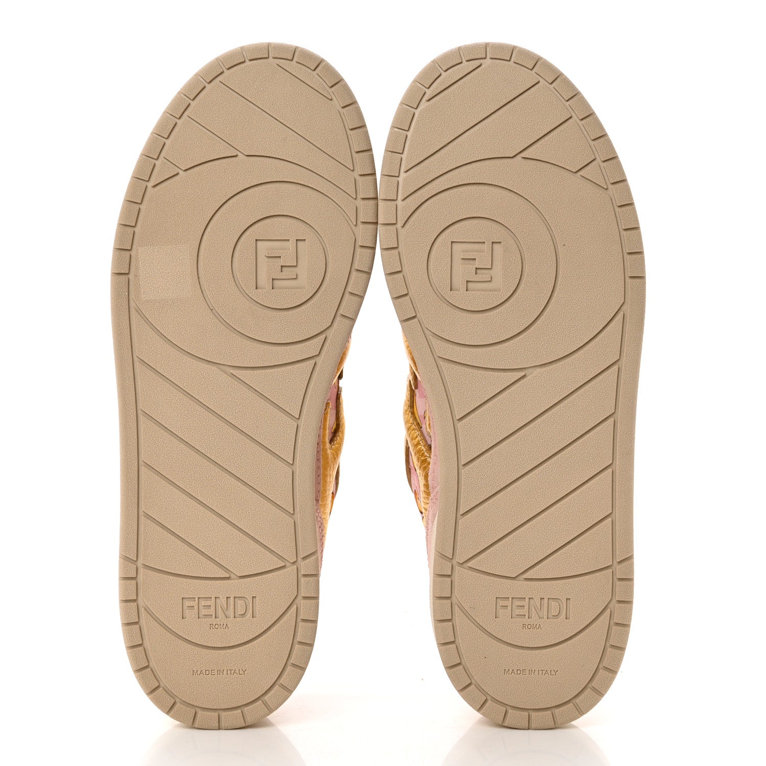 Versace X FENDI Suede Fabric FF Baroque Womens Fendace Match Sneakers 38 Pink Gold Multicolor 5 of 9