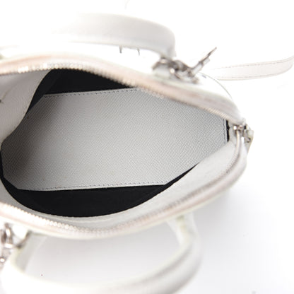 Balenciaga Grained Calfskin XXS Ville Top Handle Bag White Black 4 of 10