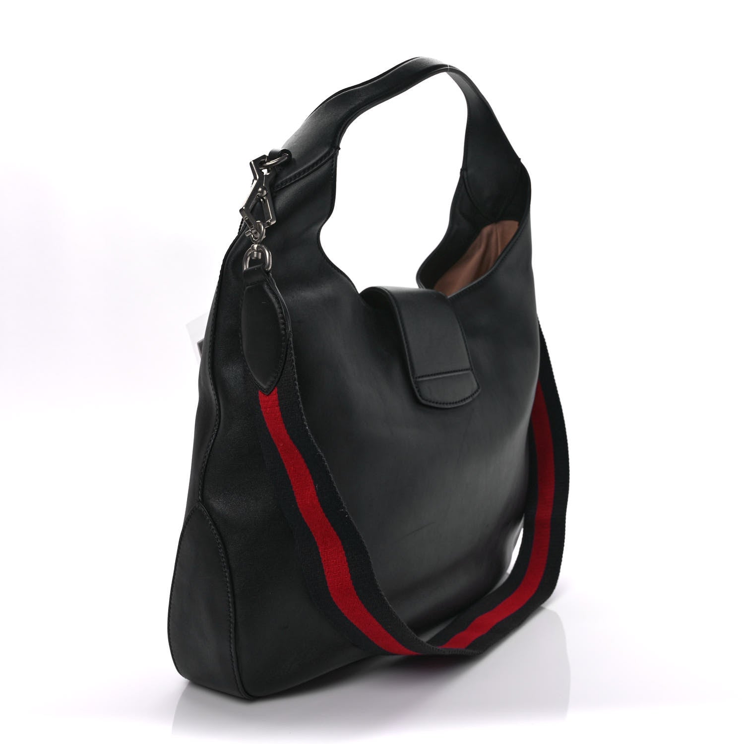 Gucci Calfskin Web Tiger Embroidered Large Dionysus Hobo Black 3 of 9