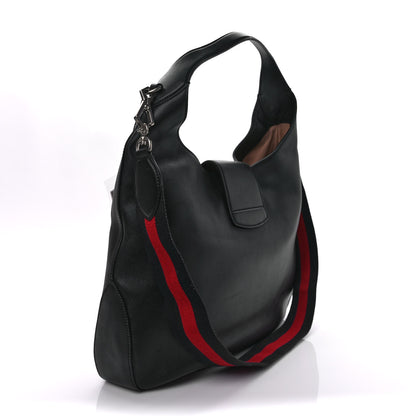 Gucci Calfskin Web Tiger Embroidered Large Dionysus Hobo Black 3 of 9