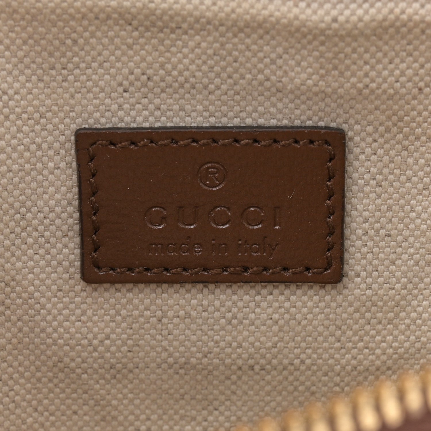 Gucci GG Supreme Monogram Textured Calfskin Retro Interlocking G Belt Bag Beige Ebony Brown Sugar 6 of 11