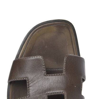 Hermes Goatskin Oran Sandals 38 Gris Galet 9 of 12