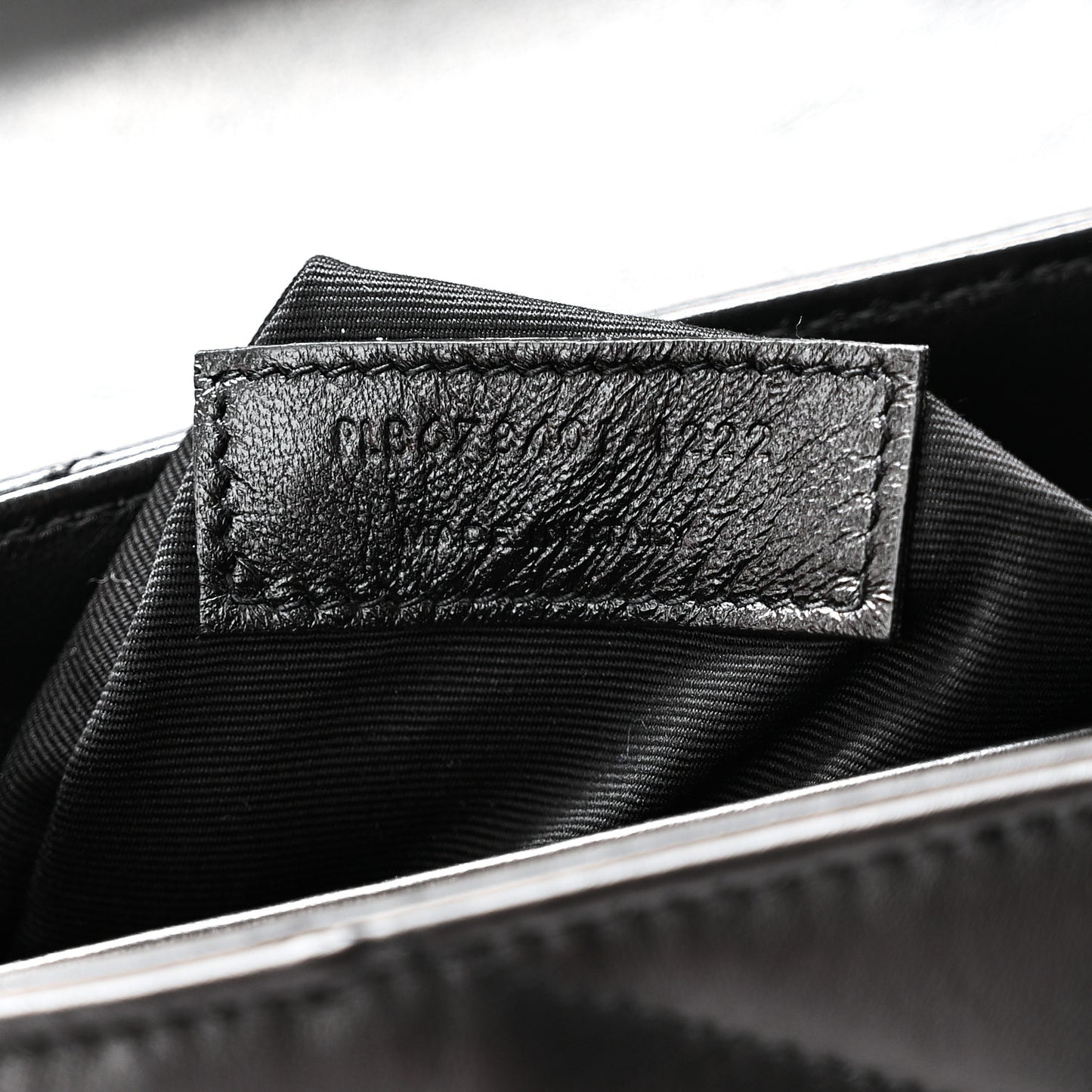 Calfskin Y Quilted Monogram Toy Loulou Crossbody Bag Black