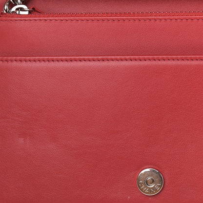 Chanel Caviar Quilted Boy Wallet On Chain WOC Red 15 of 15