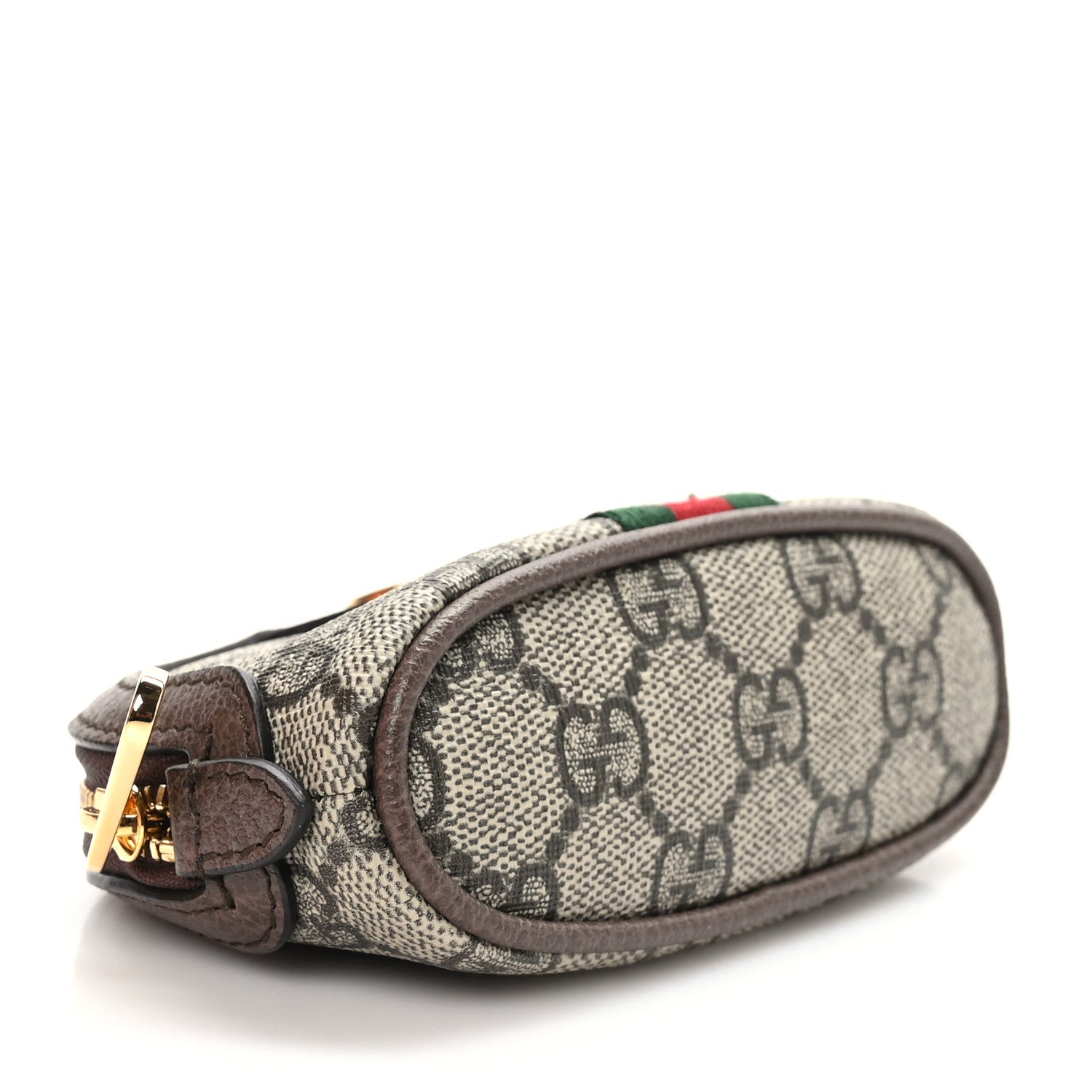 Gucci GG Supreme Monogram Web Ophidia Dome Key Pouch Beige New Acero 4 of 7