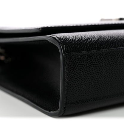 Saint Laurent Grain De Poudre Medium Classic Monogram Kate Satchel Black 9 of 15
