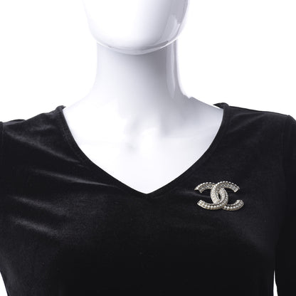 Chanel Crystal Pearl Chain Mania CC Brooch Gold 2 of 5