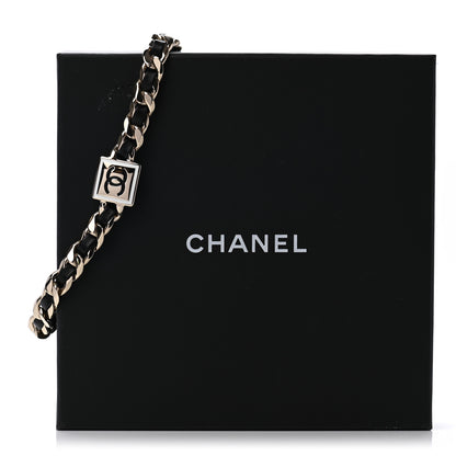 Chanel Metal Lambskin CC Square Choker Gold Black White 6 of 6