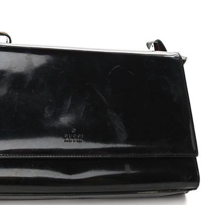 Gucci Patent Web Shoulder Bag Black 13 of 17