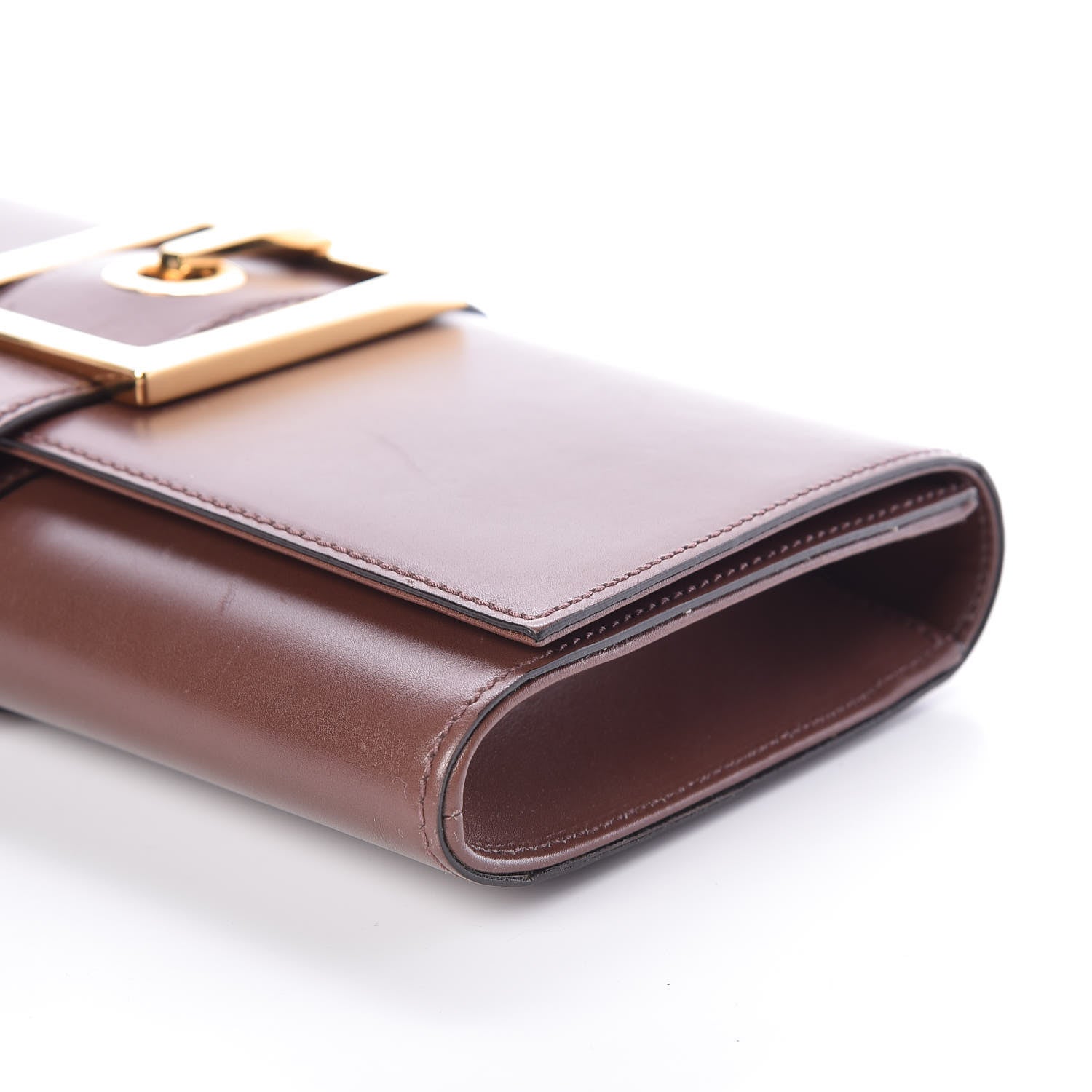Gucci Calfskin Lady Buckle Clutch Brown 6 of 9