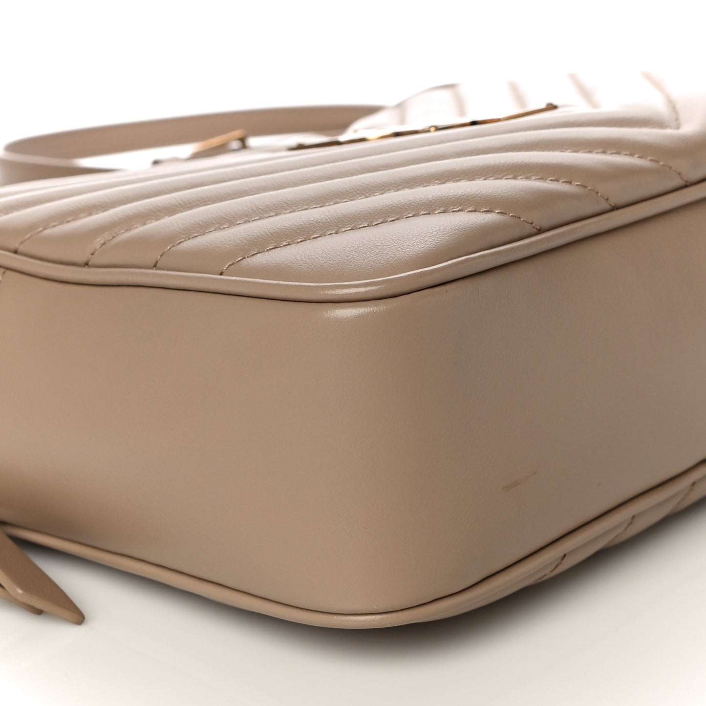 Calfskin Matelasse Monogram Lou Camera Bag Dark Latte