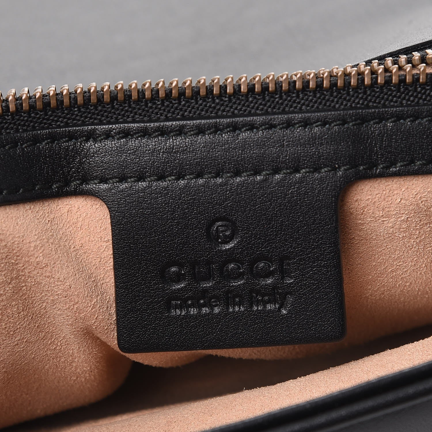 Gucci Calfskin Matelasse Medium GG Marmont Shoulder Bag Black 6 of 8