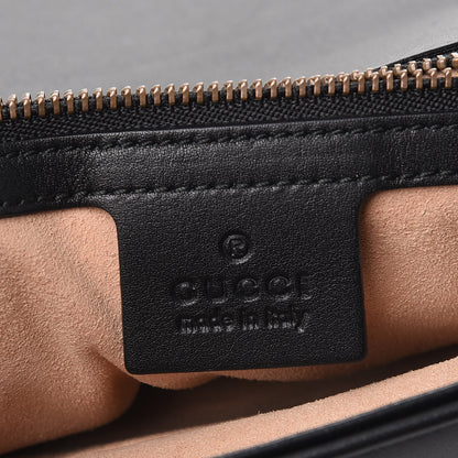 Gucci Calfskin Matelasse Medium GG Marmont Shoulder Bag Black 6 of 8