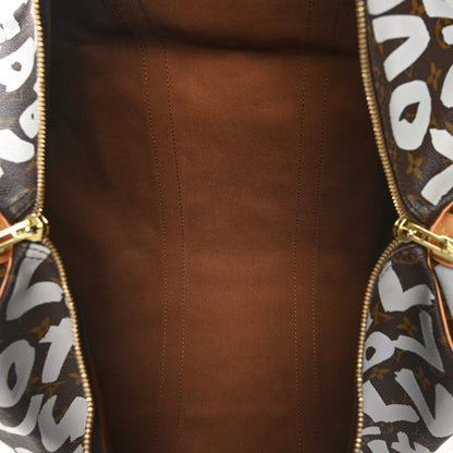 Louis Vuitton Monogram Graffiti Keepall 50 Silver 4 of 13