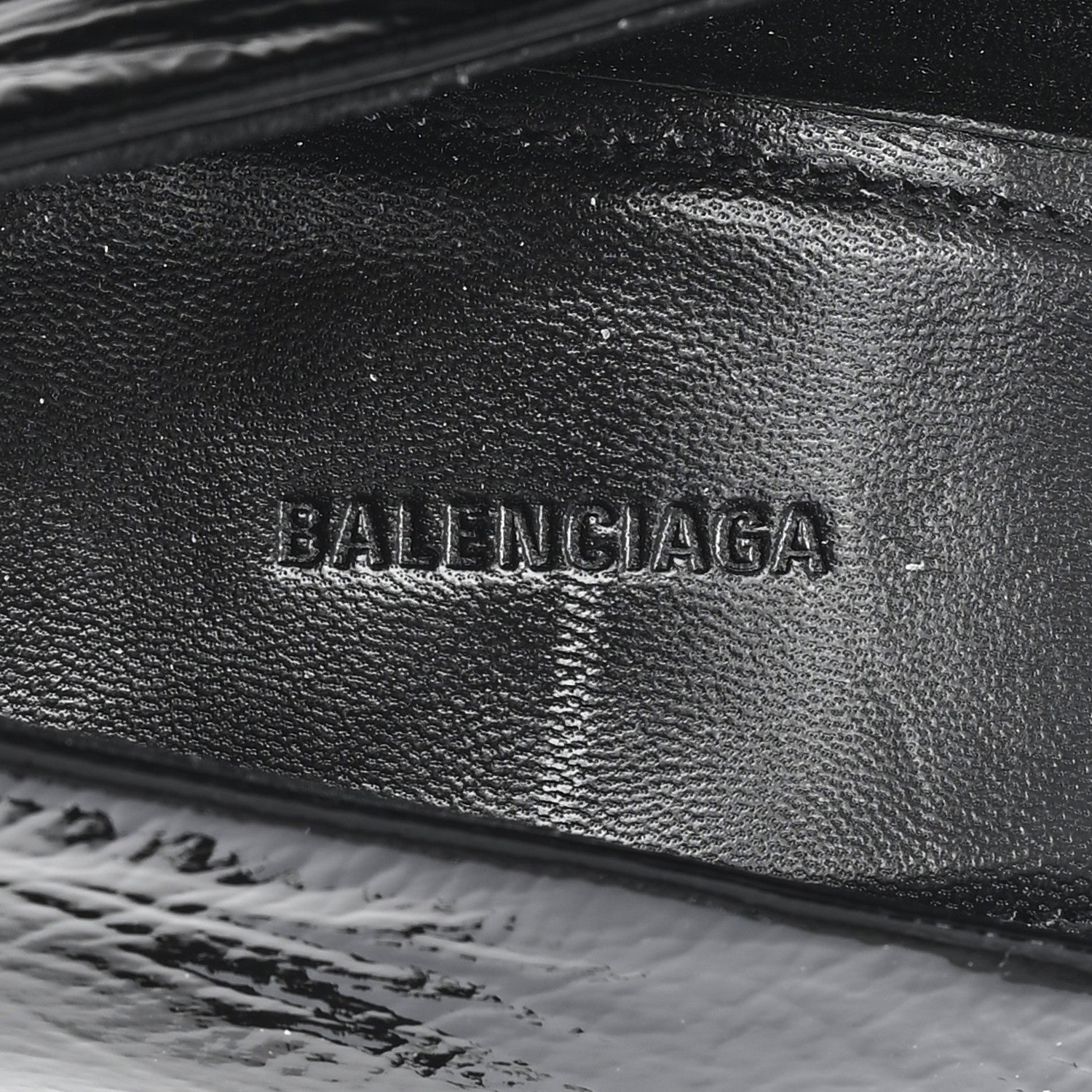 Balenciaga Shiny Calfskin BB Square Knife 80mm Pumps 38.5 Black 8 of 9