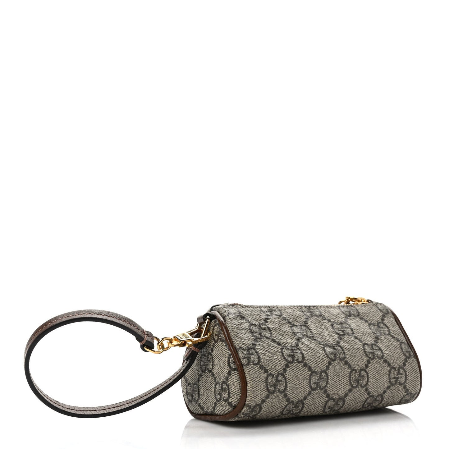 GG Supreme Monogram Azalea Calfskin Mini Retro Interlocking G Charm Bag Beige Ebony Brown Sugar
