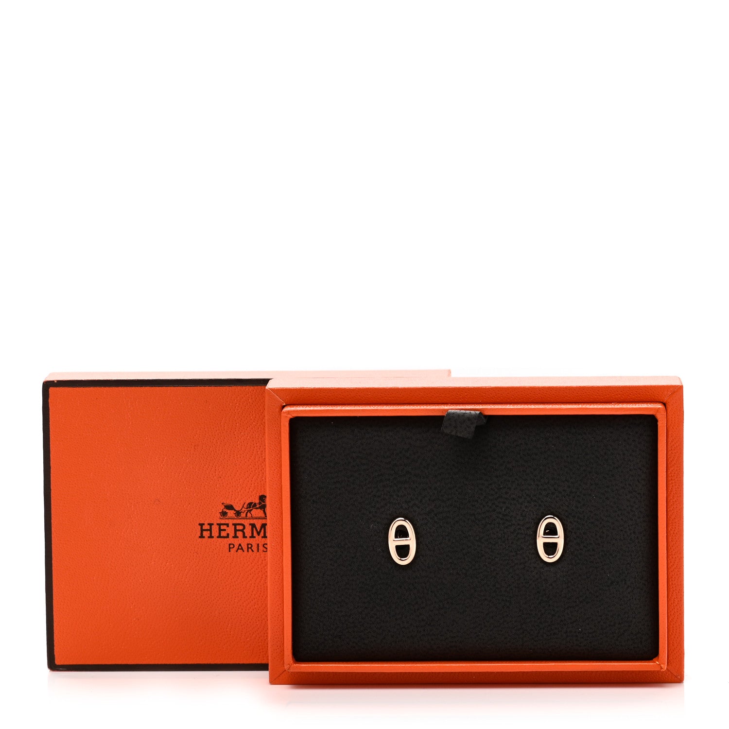 Hermes 18K Rose Gold TPM Farandole Stud Earrings 5 of 5