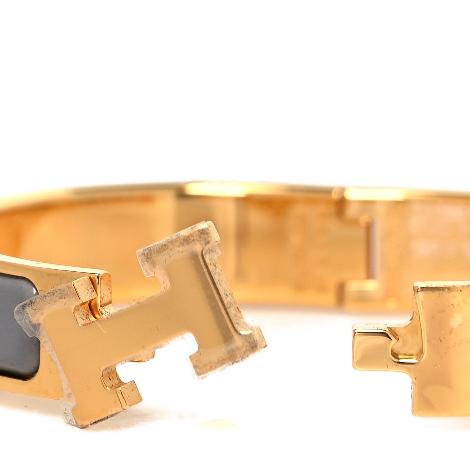 Hermes Enamel Narrow Clic Clac H Bracelet PM Gris Macadam 4 of 5