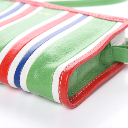 Balenciaga Veau Arena Multicolore Bazar Strap Clutch Green Blue Red White 9 of 9