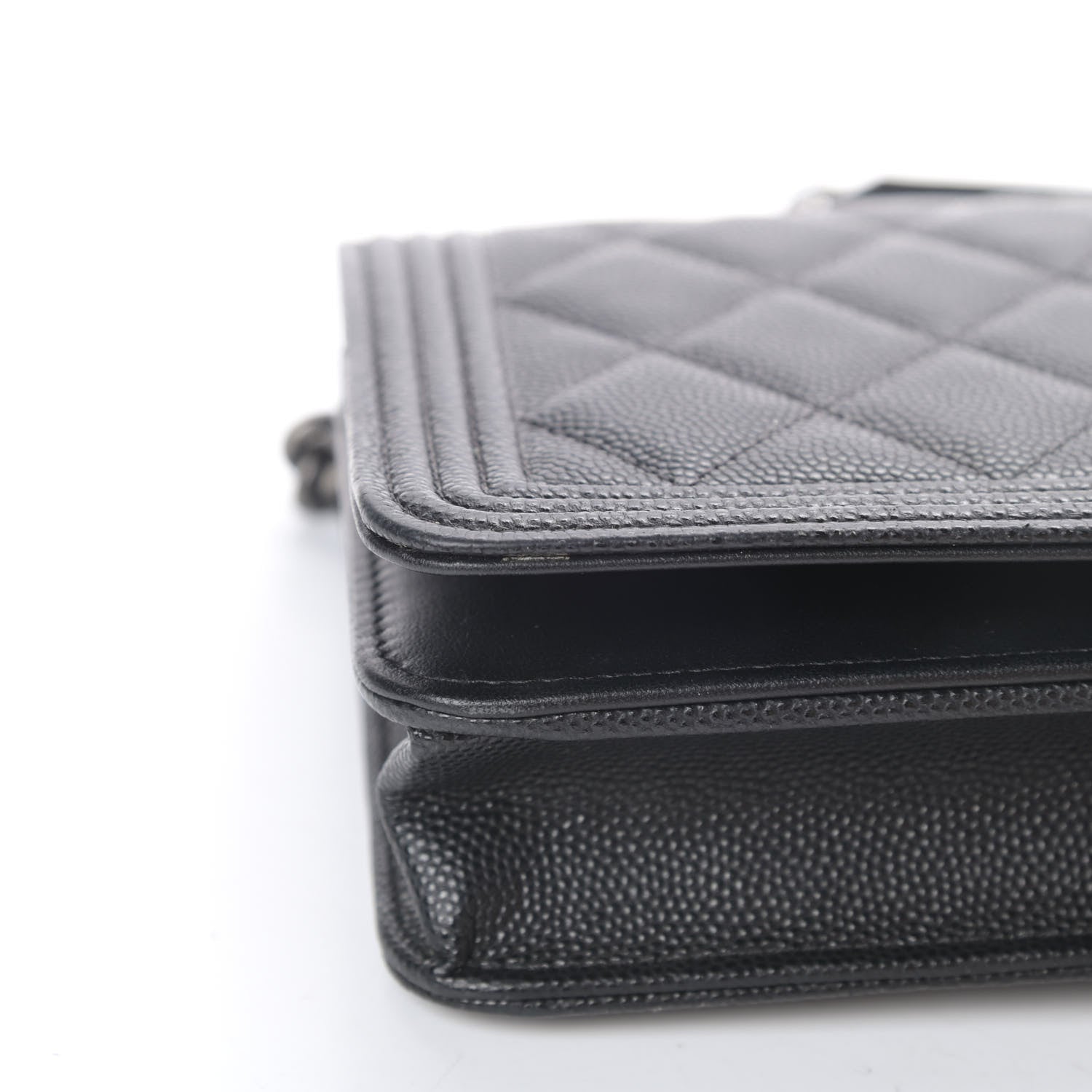 Chanel Caviar Quilted Boy Wallet On Chain WOC Black 15 of 16