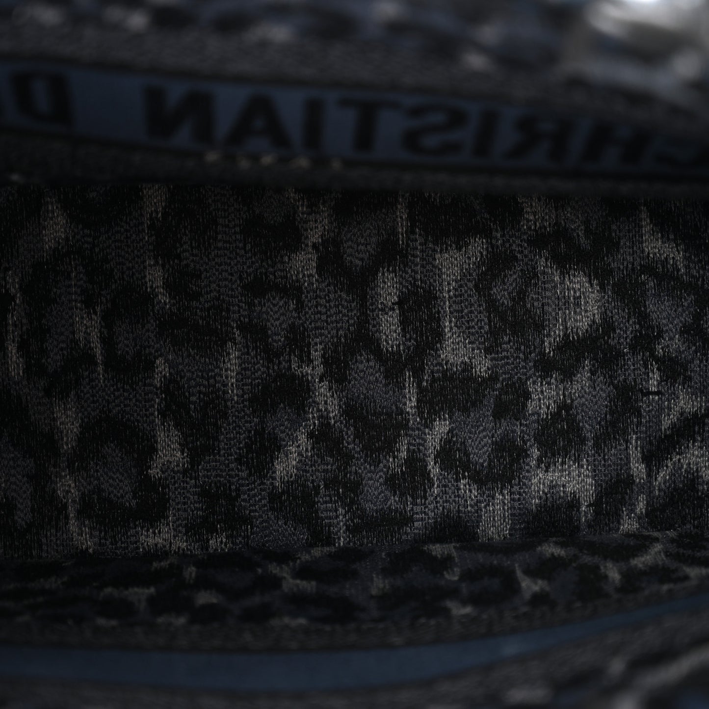 Canvas Mizza Embroidered Medium Leopard Book Tote Blue