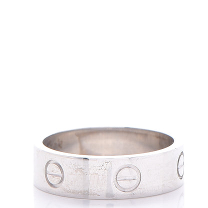 Cartier 18K White Gold 5.5mm LOVE Ring 58 8.25 3 of 8