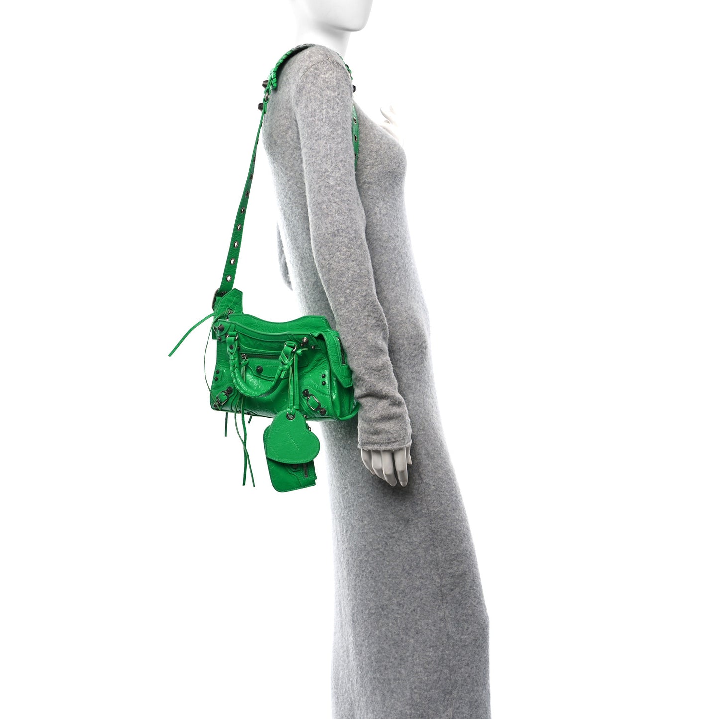 Agneau Arena Neo Cagole Handbag XS Kelly Green