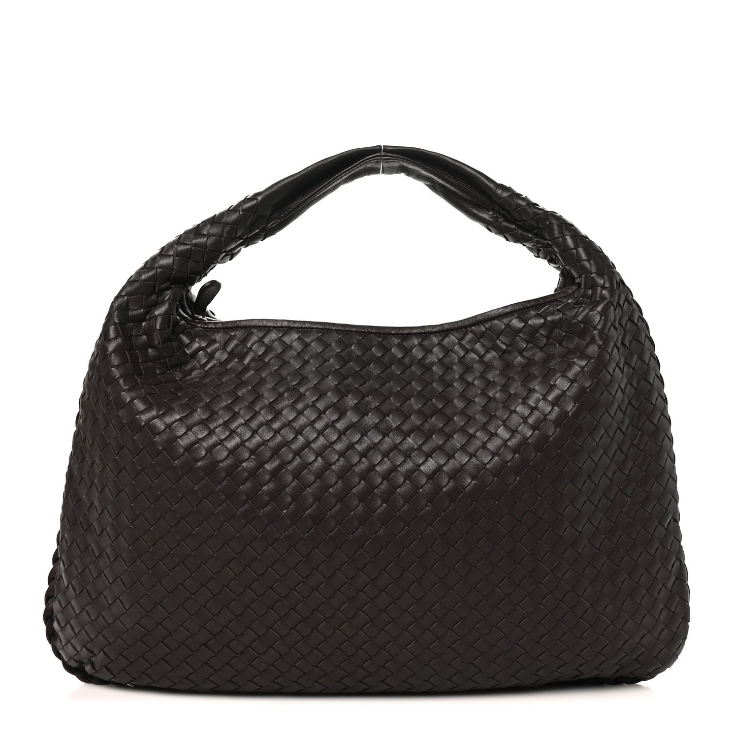 Nappa Intrecciato Large Veneta Hobo Ebano