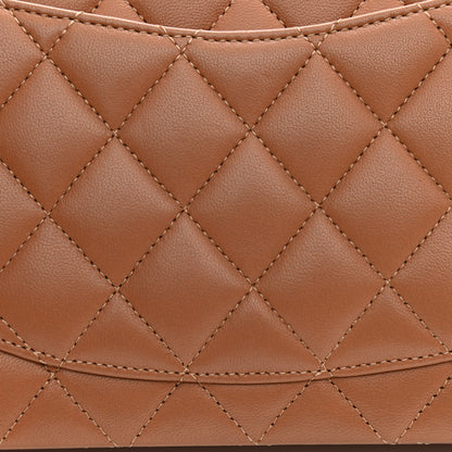 Chanel Lambskin Quilted Small Double Flap Brown 16 of 17