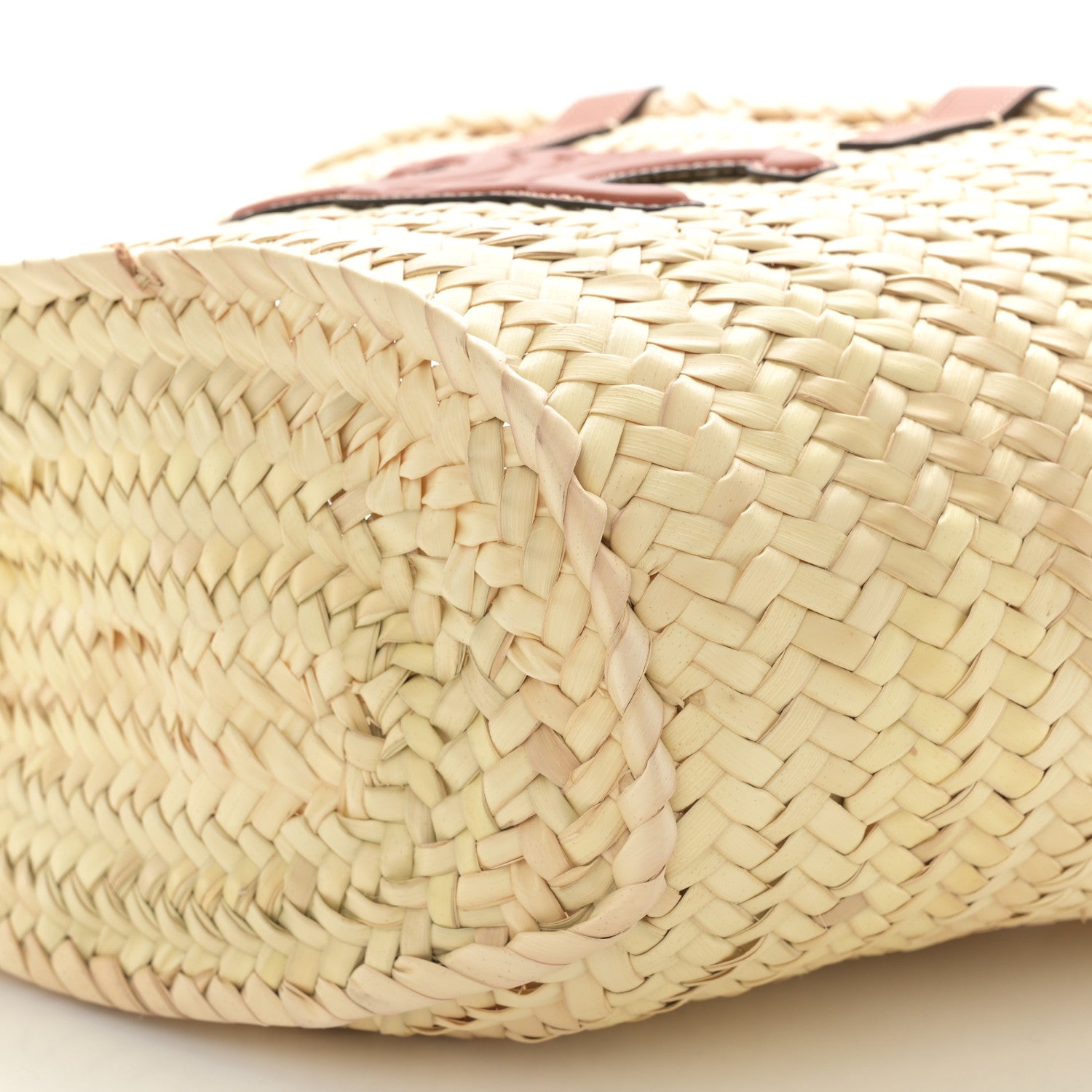 Celine Raffia Calfskin Triomphe Teen Panier Tan 9 of 9