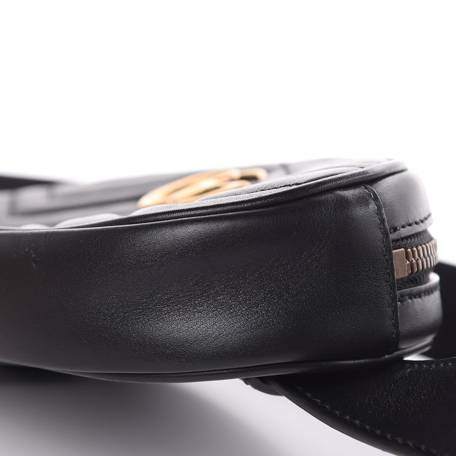 Gucci Calfskin Matelasse GG Marmont Belt Bag 95 38 Black 10 of 10
